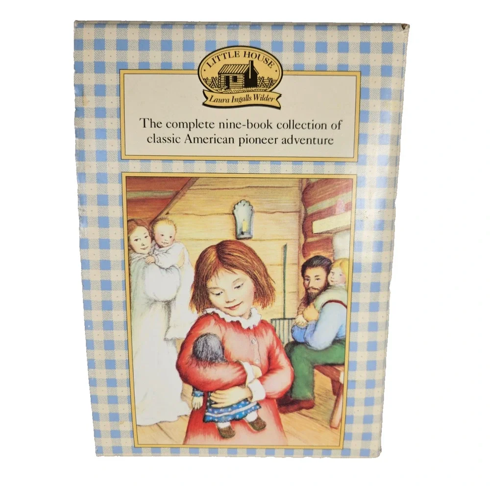 Little House on the Prairie Laura Ingalls Wilder 9-Book Gingham Box Set Vintage